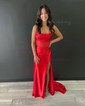 Mermaid Strapless Satin Corset Prom Dresses With Ruched