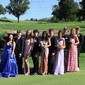 A-line V-neck Chiffon Prom Dresses With Ruched