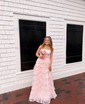 Ball Gown Strapless Tulle Tiered Prom Dresses With Appliques