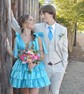 Unique Fuchsia Skater Organza Tiered Homecoming Dresses