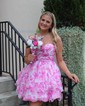Cute Skater Chiffon Tiered Ruffle Homecoming Dresses