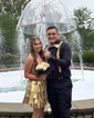 Corset Gold Skater Metallic Ruffle Homecoming Dresses