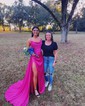 Mermaid Off-the-shoulder Sparkly Sequin Prom Dresses With Appliques