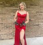 Mermaid V-neck Satin Corset Prom Dresses With Appliques