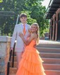 Ball Gown Halter Tulle Ruffle Tiered Prom Dresses