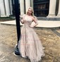 Ball Gown Sweetheart Tulle Ruffle Prom Dresses With Ruched