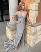 Mermaid V-neck Jersey Corset Beaded Prom Dresses