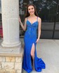 Black Mermaid V-neck Jersey Beaded Prom Dresses