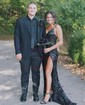 Mermaid V-neck Sparkly Velvet Sequin Prom Dresses With Beading