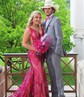 Mermaid V-neck Backless Sparkly Sequin Prom Dresses