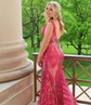 Mermaid V-neck Backless Sparkly Sequin Prom Dresses