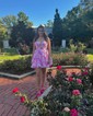 Cute Skater Chiffon Tiered Ruffle Homecoming Dresses