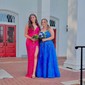 Ball Gown Scoop Neck Tulle Prom Dresses With Appliques