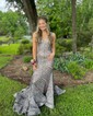 Mermaid V-neck Backless Sparkly Sequin Prom Dresses