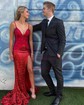 Sheath/Column V-neck Sparkly Sequin Backless Prom Dresses With Appliques