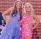 Ball Gown Strapless Tulle Ruffle Tiered Prom Dresses