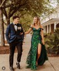 Mermaid Off-the-shoulder Sparkly Sequin Prom Dresses With Appliques