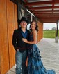 Black Ball Gown Sweetheart Sequin Tiered Prom Dresses