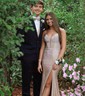 Black Mermaid V-neck Jersey Beaded Prom Dresses