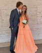 Ball Gown V-neck Ruched Sparkly Sequin Prom Dresses With Ruched
