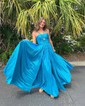 Sparkly A-line Halter Metallic Prom Dresses With Ruched