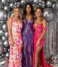 Mermaid V-neck Backless Sparkly Sequin Prom Dresses