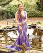 Mermaid V-neck Backless Sparkly Sequin Prom Dresses