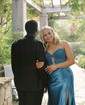 Mermaid Strapless Satin Cut Out Prom Dresses With Appliques