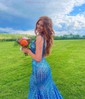 Mermaid V-neck Backless Sparkly Sequin Prom Dresses