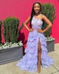 Ball Gown One Shoulder Sequin Tiered Prom Dresses