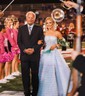 Ball Gown Sweetheart Tulle Tiered Prom Dresses With Appliques
