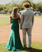 Mermaid Off-the-shoulder Satin Corset Prom Dresses With Ruched