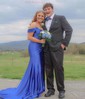 Mermaid Off-the-shoulder Satin Corset Prom Dresses With Ruched