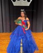 Princess Off-the-shoulder Tulle Ruffle Prom Dresses With Appliques