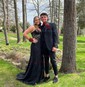 Sheath/Column Strapless Tulle Corset Prom Dresses With Appliques