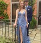 Sheath/Column V-neck Floor-length Sparkly Sequin Prom Dresses
