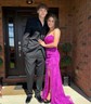 Sheath/Column Tulle Strapless Prom Dresses With Appliques