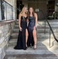 Mermaid Strapless Lace Tulle Prom Dresses With Appliques