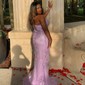 Mermaid Strapless Tulle Corset Prom Dresses With Appliques