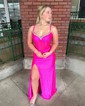 Mermaid V-neck Glitter Corset Prom Dresses With Beading