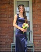 Mermaid Square Neck Satin Ruffle Prom Dresses