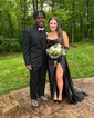Sheath/Colum Cowl Neck Satin Prom Dresses With Ruched