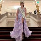 Ball Gown Off-the-shoulder Sequin Tiered Prom Dresses