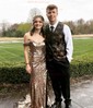 Mermaid Off-the-shoulder Sparkly Sequin Prom Dresses With Ruched