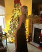 Mermaid V-neck Sparkly Velvet Sequin Prom Dresses With Beading