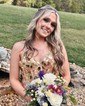 Mermaid V-neck Sparkly Velvet Sequin Prom Dresses With Beading