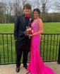 Mermaid V-neck Jersey Backless Beaded Prom Dresses