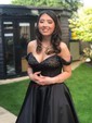 Ball Gown Off-the-shoulder Satin Corset Prom Dresses With Beading