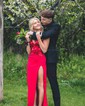 Mermaid Strapless Stretch Crepe Corset Prom Dresses With Beading