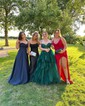 Princess Off-the-shoulder Tulle Ruffle Prom Dresses With Appliques